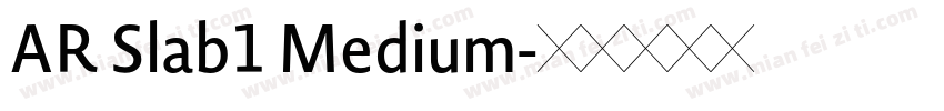 AR Slab1 Medium字体转换
